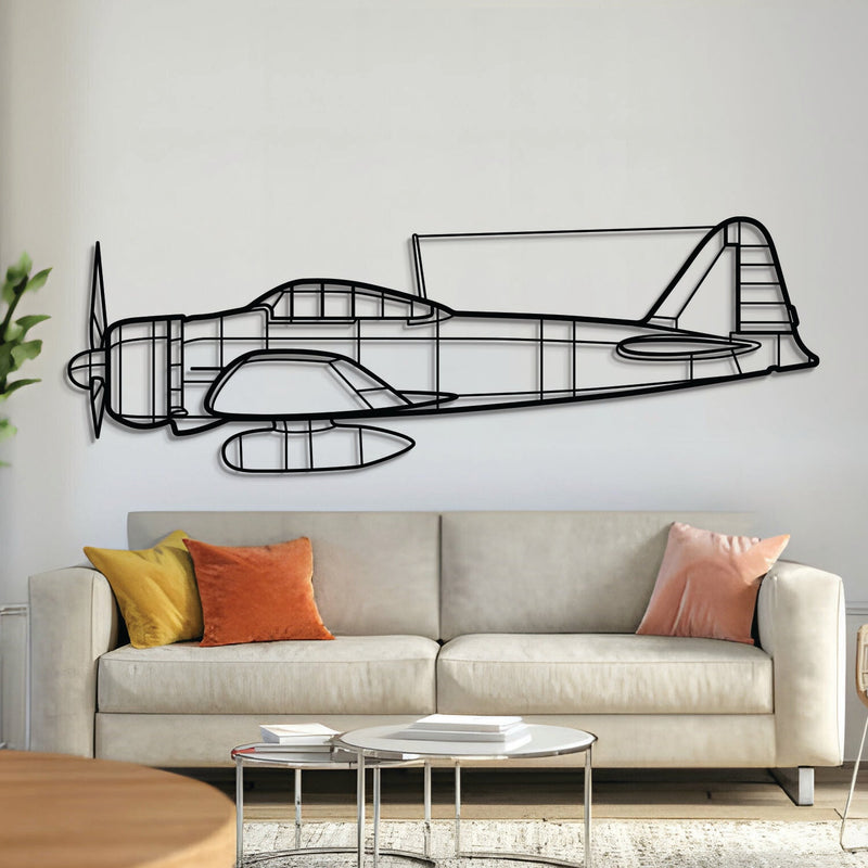 A6M2 Zero Metal Aircraft Wall Art - NCP0255