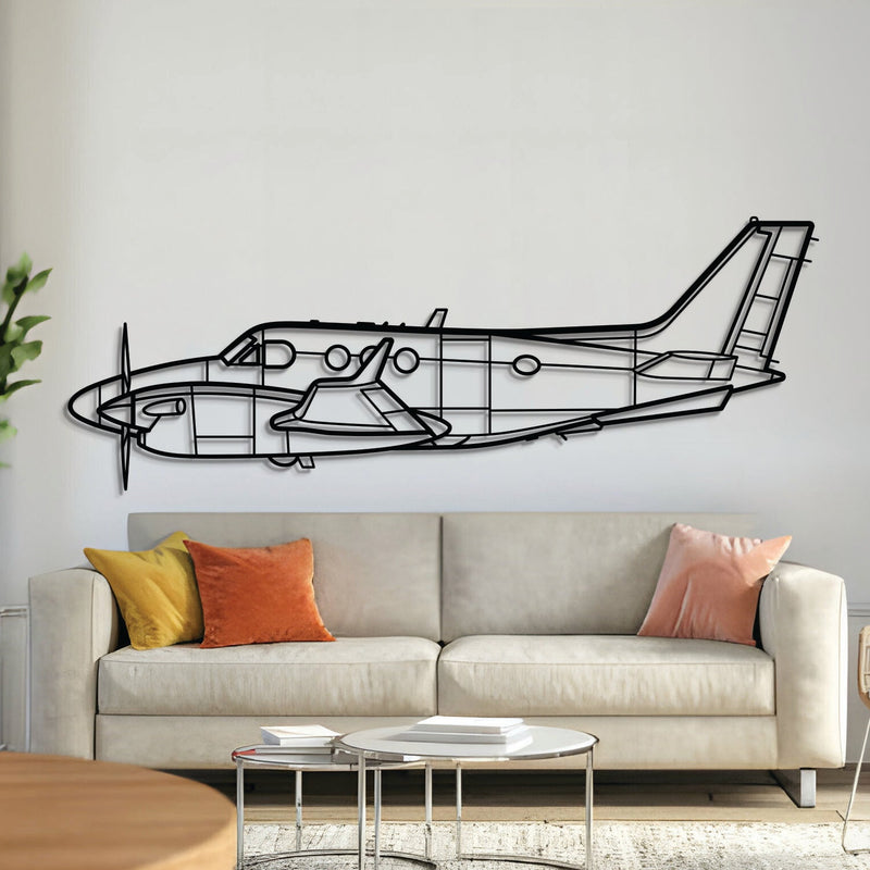 King Air C90 GTX Metal Aircraft Wall Art - NCP0232