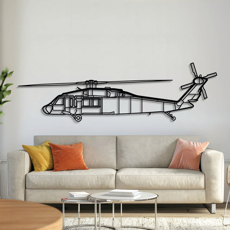 UH-60L Black Hawk Metal Aircraft Wall Art - NCP0147