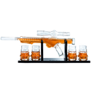 Blaster Force Gun Whiskey & Wine Decanter Set Glasses