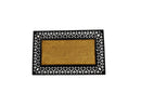 Fleur de Lis Natural Rubber Designer Coir Mat