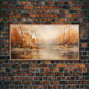 Fall Centerpiece Landscape Painting Canvas Print, Autumn Decor, Fall Centerpiece, Fall Home Decor, Fall Wall Decor, Fall Home Decor
