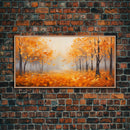 Yellow Leaves In The Fall, Framed Canvas Print, Seasonal Decor, Fall Seasonal Art, Clearance Fall Decorations, Fall Wall Decor, Fall Decor