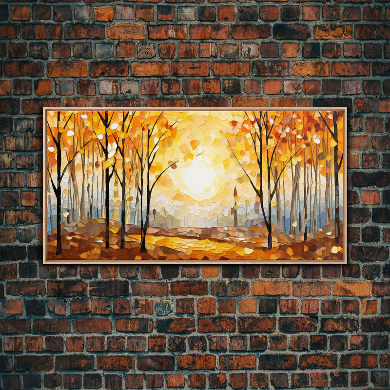 Beautiful Fall Decor Framed Canvas Print, Autumn Decor, Fall Wall Art, Above Mantle Wall Art, Art For Mantle Wall Art