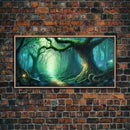 Beautiful magical fairy forest, Framed canvas print, Fantasy forest wall art Enchanted forest, Fantasy Home Decor