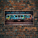Urban Decay Wall Art - Graffiti Covered Subway Train - 1970s NYC Art - Framed Canvas Print - Original Art - Dystopian Urban Decay