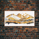 Golden Mountains Wall Art, Framed Canvas Print, Wall Decor, Mountain View, Smokey Mountain, Housewarming Gift, Mountain Painting