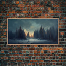 Dreamy Landscape Painting Canvas Print, country side, farmhouse decor, beautiful scenic wall art