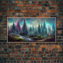 Trippy wall art canvas print, psychedelic wall art, Panoramic nature landscape wall art, fantasy art