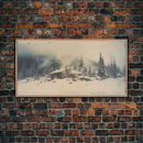 Snowed In - Framed Canvas Print - Winter Decor - Winter Art - Holiday Decor - Farmhouse Decor - Farmhouse Rustic Art - Winter Centerpiece