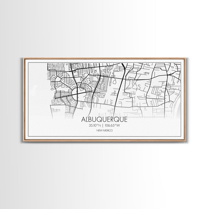 Albuquerque Street Map, New Mexico Map, Map Print, Modern Art, Wall Art, Canvas Print, City Maps, Office Gift, Prints, Above Bed DÃ©cor