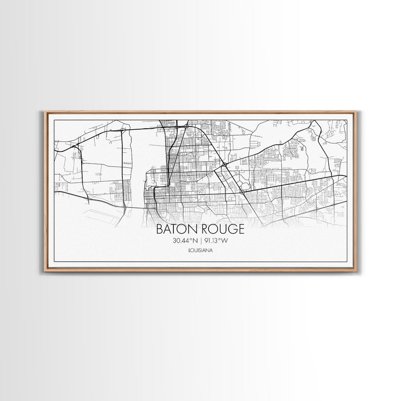 Baton Rouge Street Map, Louisiana Map, Map Print, Modern Art, Wall Art, Canvas Print, Realtor Gift, Wall Art Above Bed, Home Wall DÃ©cor