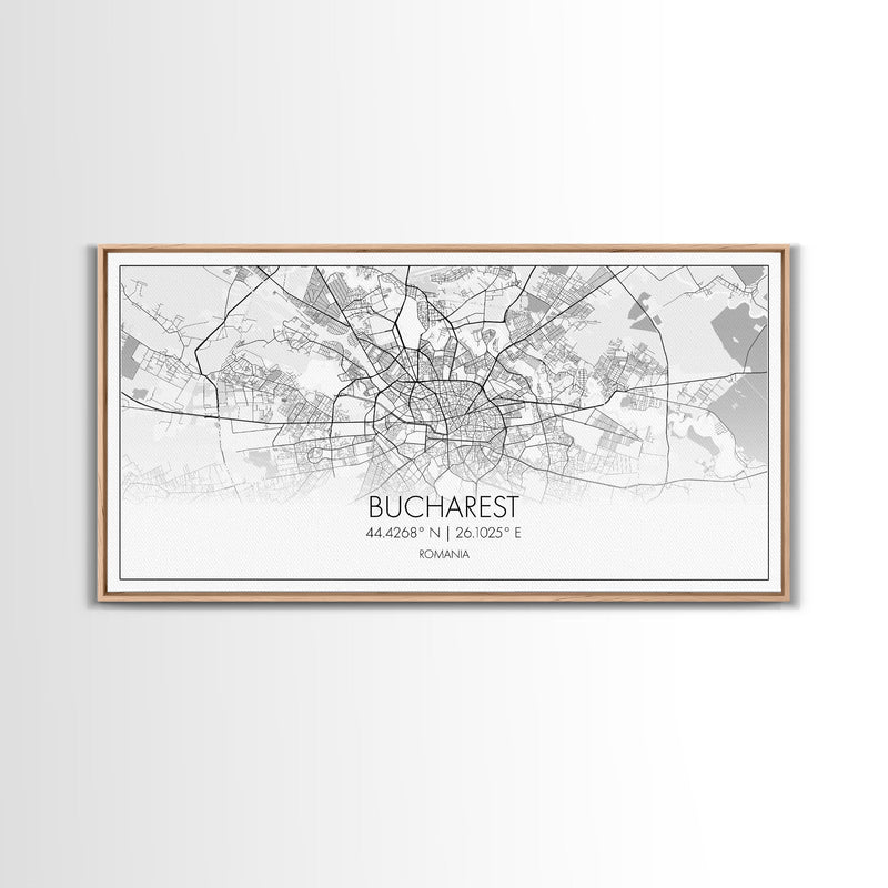 Bucharest Street Map, Romania Map, Map Print, Modern Art, Wall Art, Canvas Art, Trendy Room DÃ©cor, Thank You Gift, Wall DÃ©cor Bedroom