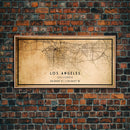 Los Angeles Vintage Map Print | Los Angeles Map | California Map Art | Los Angeles City Road Map Poster | Distressed / Retro LA Street Art