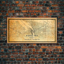 Portland Oregon Street Map, Framed Canvas Art, Oregon United States Road Map Wall Art, Office Wall Art, Portland Wall Decor for Office