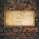 Budapest Hungary map print poster or framed canvas, Budapest map print poster canvas, Budapest map print poster canvas, Vintage Travel Art