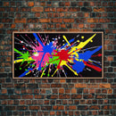SPLAT! Graffiti Art - Colorful Painting / Canvas Print - Retro / Midcentury Style Abstract / Impressionist Art - Splatter Art
