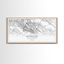 Richmond City Map, Virginia Art, Map Print, Minimalist Wall Art, Wall Art, Canvas Art, Best Gifts For Him, Wall Décor Prints, Horizontal Art