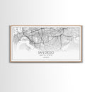 San Diego City Map, California Art, Map Print, Modern Wall Art, Wall Art, Canvas Art, Home Décor Prints, Friendship Gift, Horizontal Art