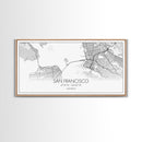 San Francisco City Map, California Art, Map Print, Modern Wall Art, Wall Art, Canvas Art, Bookshelf Décor, Dining Room Prints, City Wall Art