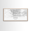 Spokane City Map, Washington Art, Map Print, Modern Wall Art, Wall Art, Canvas Art, Family Room Wall Art, Landscape Art Print, Military Gift