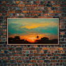 Cloudy sunset canvas print, sunset art, California Highway art, living room wall art, guest room wall art