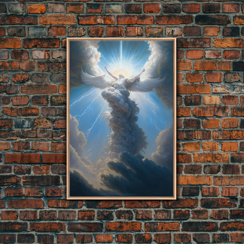 Angel Art, Framed Wall Art, Canvas Print, Angelic Art, Angel Painting, Angel Rising To The Heavens