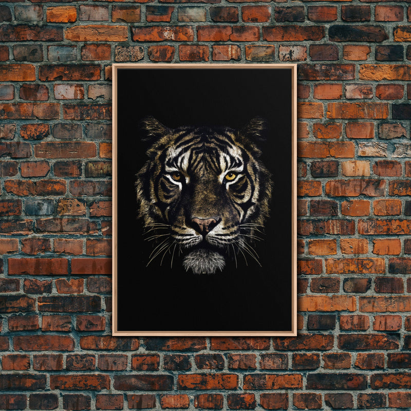 Beautiful Tiger Portrait Art Print, Framed Wall Art, Canvas Print, Big Cat Art, Tiger Painting