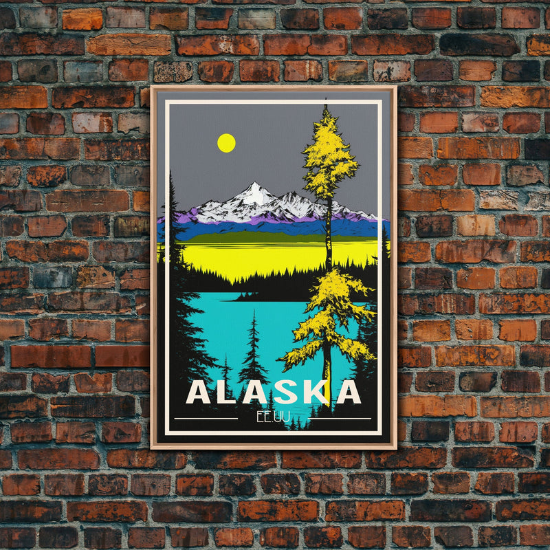 Alaska Print, Alaska Art, Alaska Wall Art, Travel Wall Print, Travel Poster, Travel Artwork, Travel Wall Art, Wall Poster, Canvas Wall Print