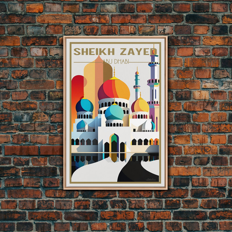 Abu Dhabi Wall Art, Sheikh Zayed Mosque, United Arab Emirates Poster, Travel Wall Print, Travel Poster, Travel Wall Art, Canvas Wall Print