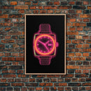 Vaporwave Wrist Watch Wall Decor, Vibrant Watch Wall Art, Minimalist Print, Wall Decor, Canvas Print, Wall Art, Framed Canvas