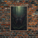Butterfly Wall Decor, Butterfly In Woods, Green Wall Art, Insect Wall Decor, Wall Decor, Canvas Print, Wall Art, Framed Canvas