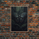 Butterfly In Woods, Butterfly Wall Decor, Dark Art, Green Wall Art, Insect Wall Decor, Wall Decor, Canvas Print, Wall Art, Framed Canvas