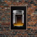 Mason Jar Wall Art, Kitchen Wall Decor, Jar Art, Minimalist Art, Wall Decor, Canvas Art, Wall Art, Framed Canvas Wall Decor