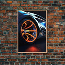 Car Guy Wall Art, Exotic Super Car Deep Dish Rims, Office or Man Cave Art, Automotive Photography, Sports Car Wall Art