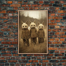Horror Home Decor, Creepy Wall Decor, Dark Art Print, Black And White, Canvas Print, Wall Art, Vertical Print, Home Decor, Wall Decor