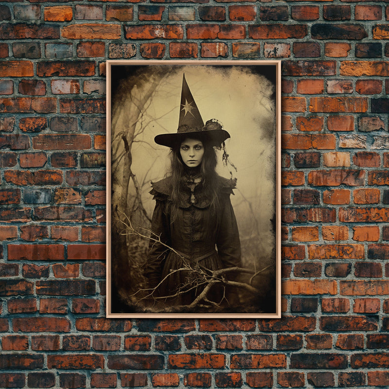 Witch Art Print, Occult Art, Scary Wall Art, Goth Wall Art, Spooky Art, Canvas Print, Wall Art, Vertical Print, Home Decor, Wall Decor