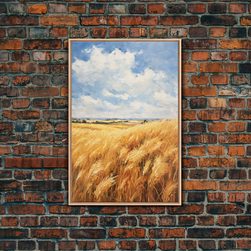 Wheat Feld Wall Art. Farm Wall Print, Landscape Art, Canvas Print, Wall Art, Vertical Art, Gift For Friend, Farmhouse Wall Decor, RV Decor