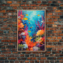 Nautical Wall Art, Under The Sea, Canvas Print, Wall Art, Vertical Art, Ocean Nursery Art, Living Room Prints, Entryway Prints, Office Print
