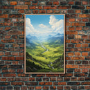 Mountains Wall Art, Valley Art, River Wall Print, Canvas Print, Wall Art, Vertical Art, Realtor Thank You, Home Wall Decor, Dorm Room Art