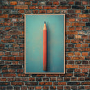 Pencil, Minimalist Wall Art, Canvas Print, Wall Hanging, Portrait Art, Nursery Wall Art, Pencil Art, Kids Room Decor, Playroom Wall Art