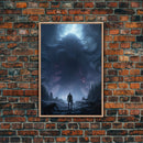 Apocalypse, Dark Art Print, dark fantasy art, Canvas Print, Wall Hanging, Portrait Art, Spooky Decor, Horror Home Decor, Unique Gift
