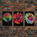 Set of 3 Floral Wall Art | Minimalist floral print | Floral wall art | Canvas signs | Botanical wall art | Flower Art | 3 Piece Wall Art