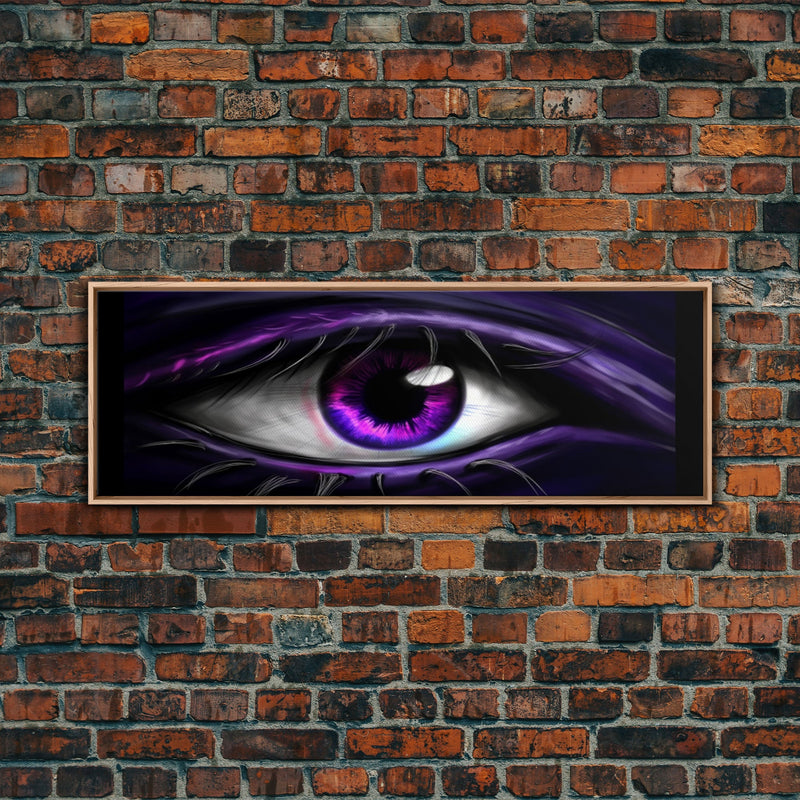 Violet Eye Art Print, Big Eye Art Painting, Canvas Print, Eye Canvas Art, Framed Art Print, Wall Decor, Panoramic, Wall Art, Canvas Print