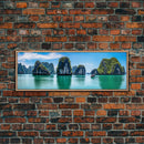 Panoramic of Ha Long Bay Vietnam, Extra Large Wall Art, Panoramic Wall Art, Panoramic Landscape Print, Landscape Photography