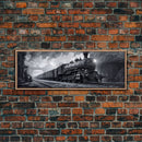 Steam Train Wall Art Framed Canvas Print, Framed Art, Train Decor, Conductor Art, Train Art, Train Gifts
