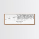 Panoramic Albuquerque City Map, New Mexico Art, Map Print, Minimalist Wall Art, Canvas Art, Housewarming Gift, Street Map Art, Closing Gift
