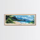 Gardner Bay, Ecuador Panoramic Beach Print, Vacation Gift, Ecuador Wall Art, Beach Painting, Beach Decor, Beach Painting