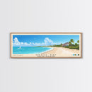 Grace Bay, Turks and Caicos Islands Panoramic Beach Print, Vacation Gift, Turks and Caicos Islands Wall Art, Framed Canvas Print, Framed Beach Painting