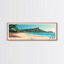 Oahu, Hawaii Panoramic Print, Vacation Gift, Hawaii Wall Art, Vacation Wall Art, Vacatation Memories, Beach Decor, Beach Or Lakehouse Art